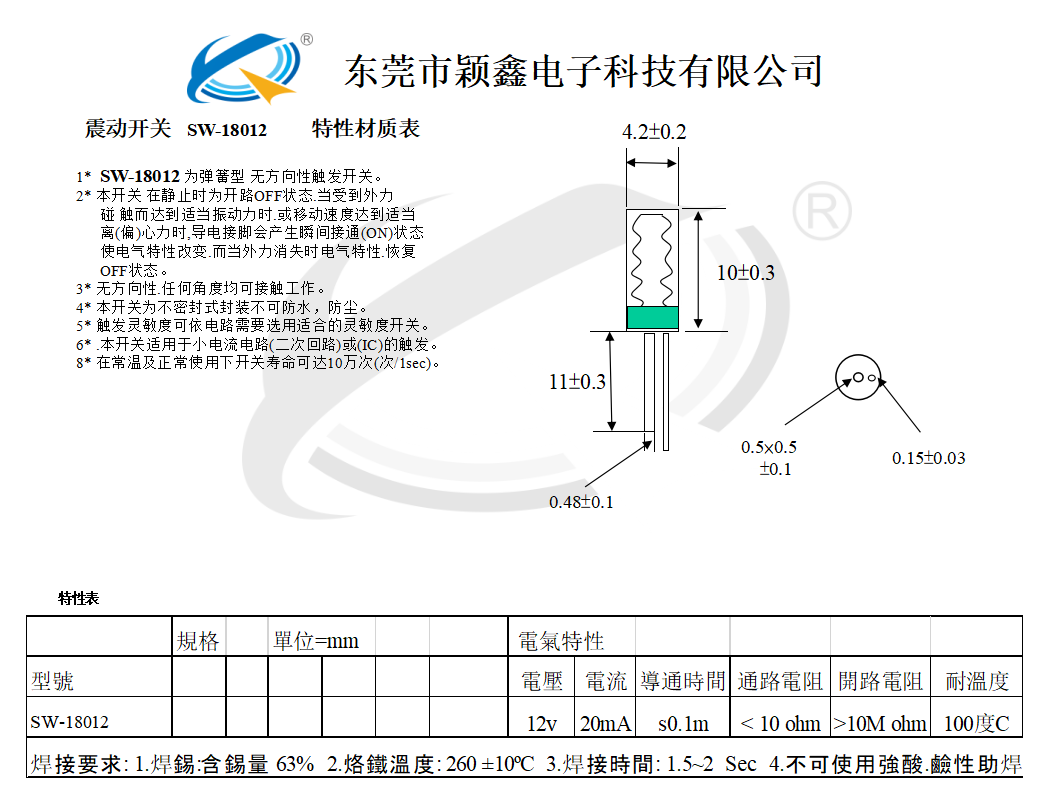 sw18012规格图