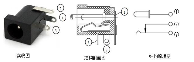 dc插座三个脚连接图